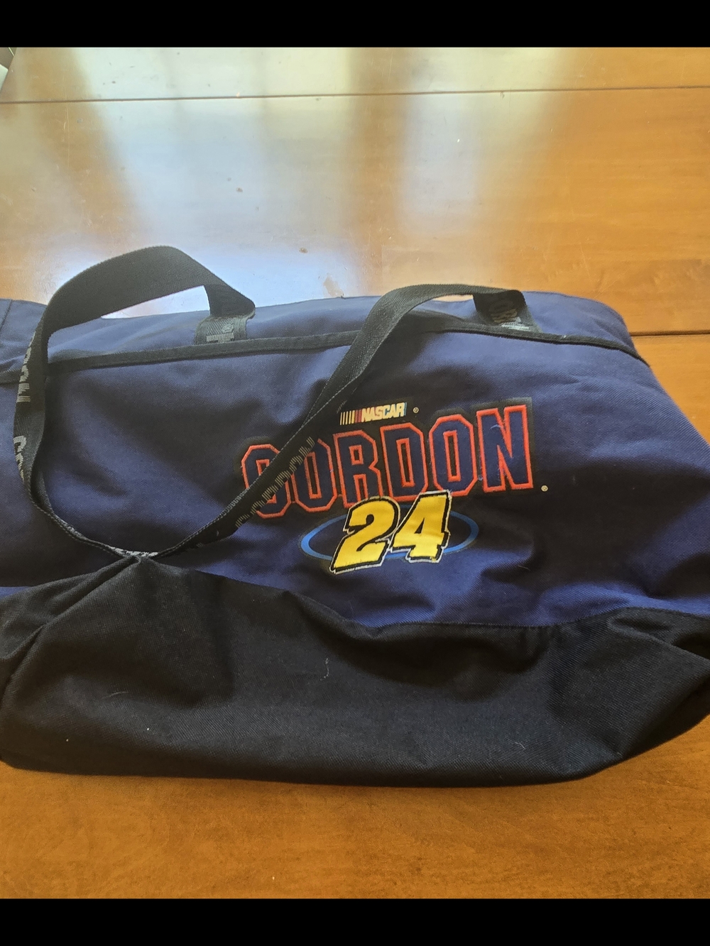 NASCAR Gordon 24 Navy and Black Duffel Bag